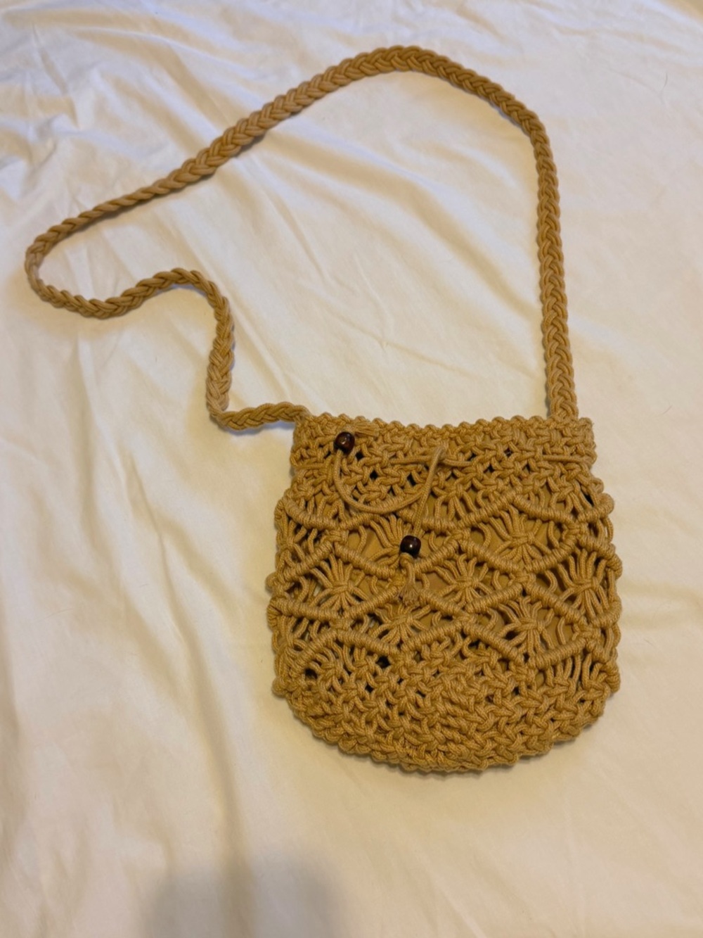 💐Mini Handmade Woven Crossbody Bag in Tan, New